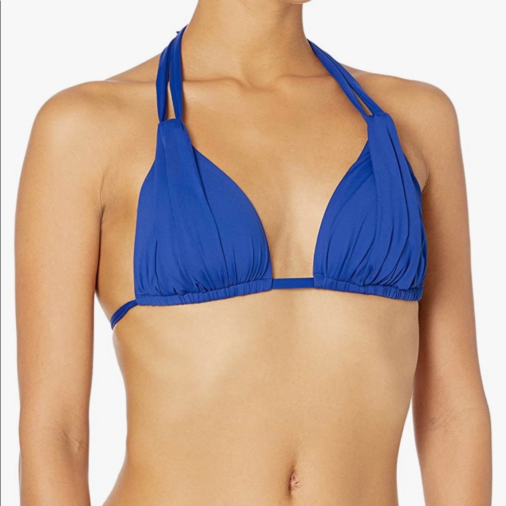 La Blanca Women's Standard Island Goddess Rouched Halter Bikini Swimsuit Top